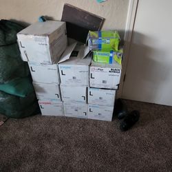 Gloves And Green Shop Towels 