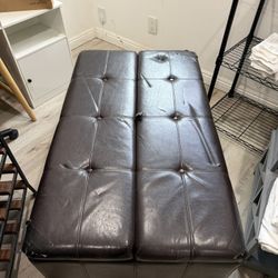 Faux Leather Ottoman Coffee Table Twin Bed Cot Bedroom Lounge