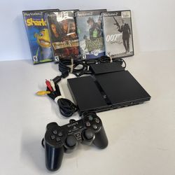 PlayStation 2 Slim With 4 Games 