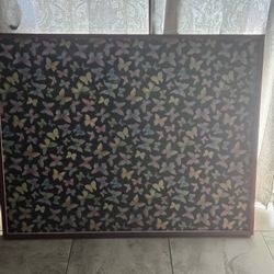 Large decorative butterfly framed Picture 