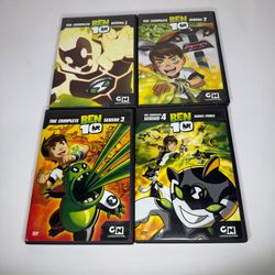 Ben 10 Seasons 1-4 DVD Lot Cartoon Network Original Complete Series 8 Disc Set