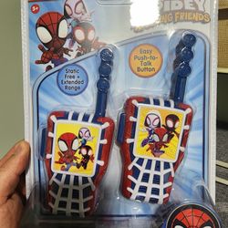 eKids Spidey and His Amazing Friends Toy Walkie Talkies for Kids,