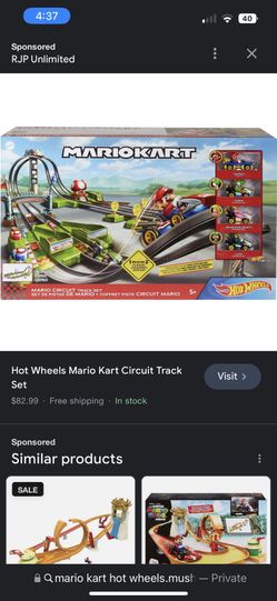 Mario Kart Hot Wheels Race Track Mi