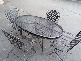 Vintage wrought iron patio set