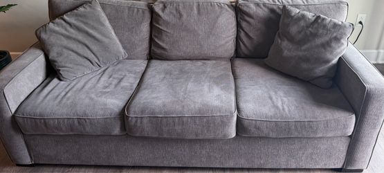 86” wide couch with ottoman
