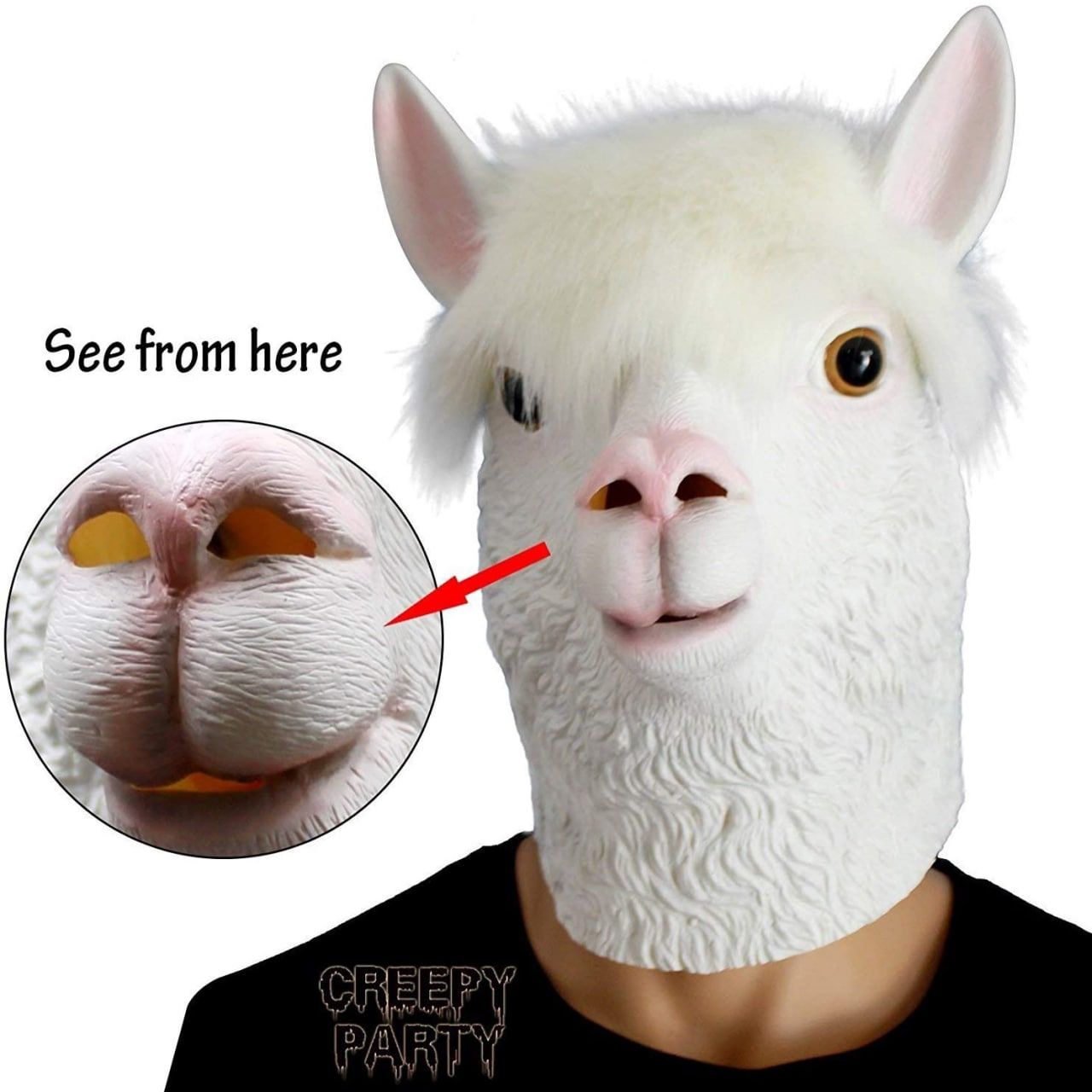 Alpaca Head Mask, Latex