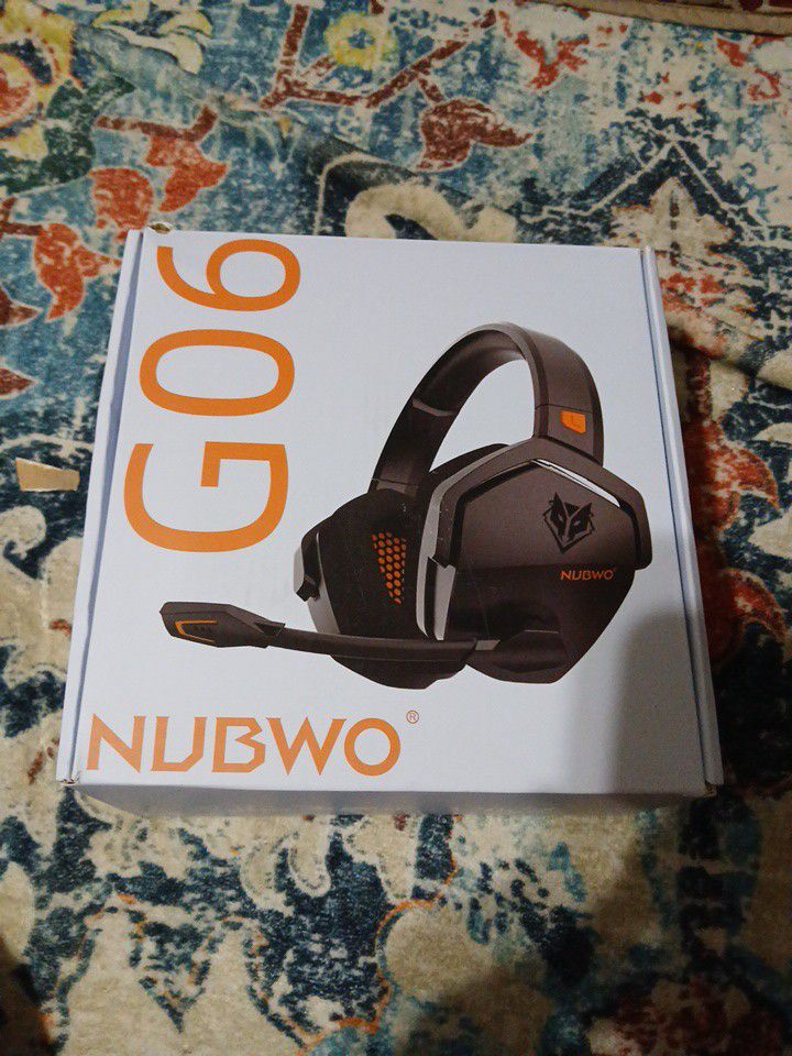 NUBWO G06 Dual Wireless Gaming Headset with Microphone Orange Wireless Bluetooth