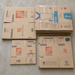 Moving boxes: assorted sizes