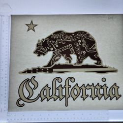 Iron On Heat Transfer  Good For T-shirts Sweaters Jackets T Shirt Design Size Is About 12x12 California Bear #125