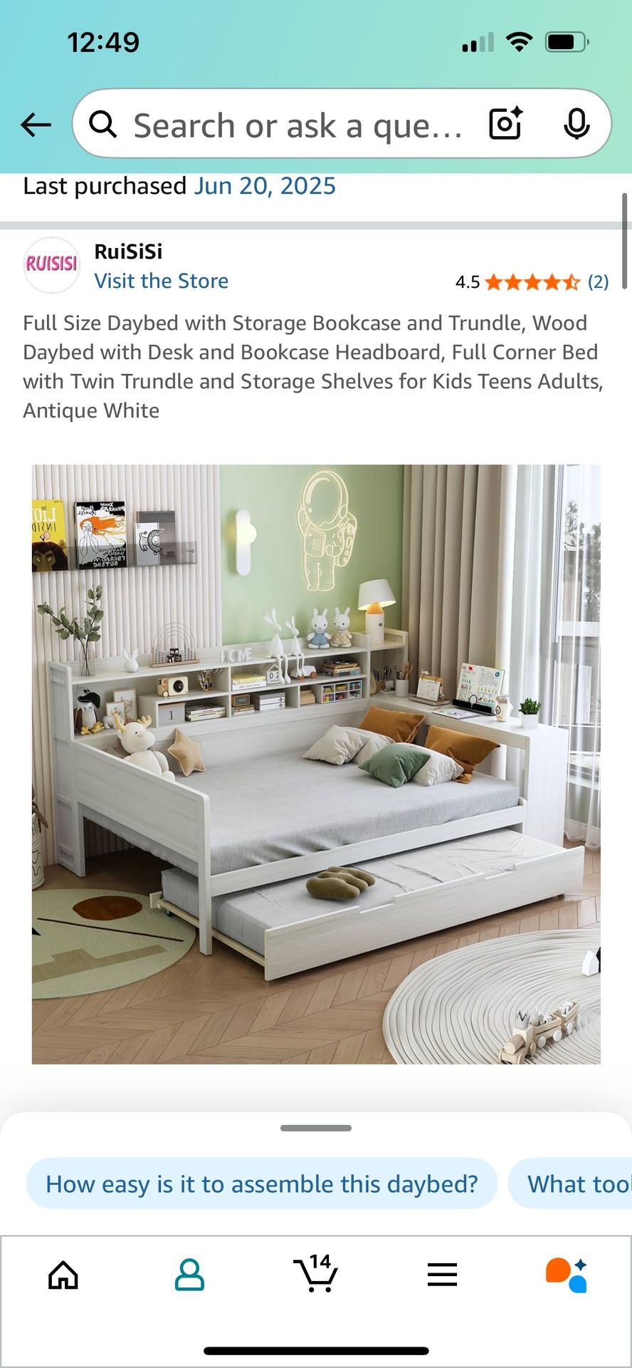 NEW Full Sized Bed With Shelves and Desk Attached
