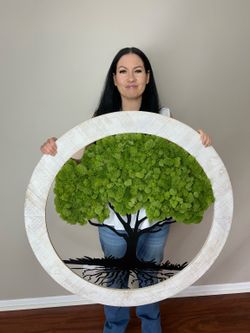 Tree Of Life From Real Preserved Moss Wall Art Decoration.