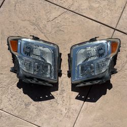 2017 Genuine OEM Nissan Titan Driver Passenger headlights 2016-2019