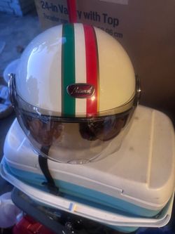 BEON Motorcycle Helmet for Adult Retro Vintage Half Face for Vespa