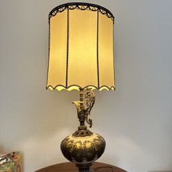 Vintage Mid-Century Lamp with Angel Design