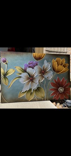 Textured Floral Canvas 