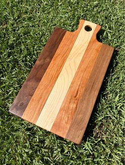 Handmade Multi-Wood Serving Board (Cherry, Maple, Walnut) Charcuterie Board