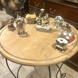 Christmas Village And Light Up Music Box Carolers