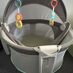 Fisher Price On The Go Dome Bassinet /play Space 