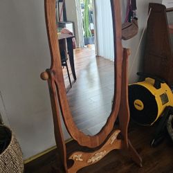 Antique Rustic Standing Mirror