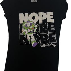 Disney Pixar Toy Story Buzz Lightyear “NOPE Not Today” Girls T-Shirt Size M 7-9
