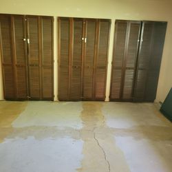 Louver Shutter  Closet Doors (3ea)