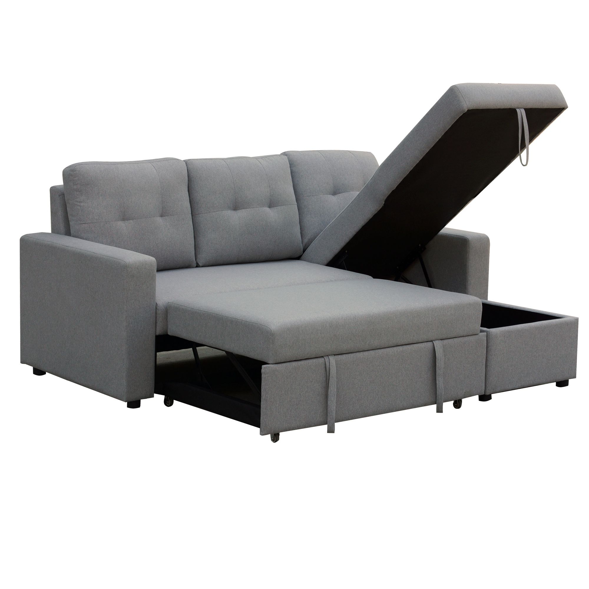 L Sectional Sofa Bed 🛏️ Folds Out Into A Bed Has Storage Compartment Brand New 