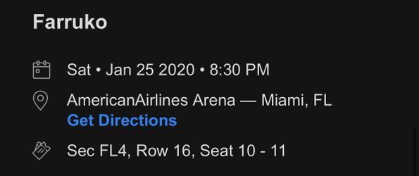 Farruko concert tickets floor level