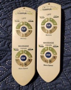 two Tempurpedic Ergo Advanced Rc-wm-101 remotes