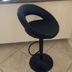 Black Leather Bar Stool