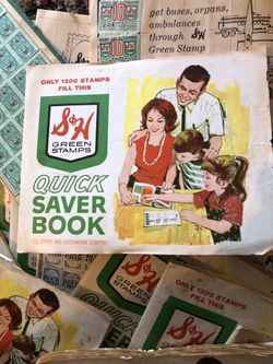 1960's *S & H Green Stamps* Quick Saver 5 Books by Sperry and Hutchinson Company
