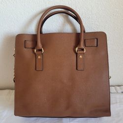 MICHAEL KORS Hamilton Large  Luggage Brown SAFFIANO LEATHER TOTE BAG