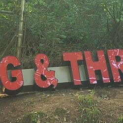 Business Sign Lights Up Wax And Threading