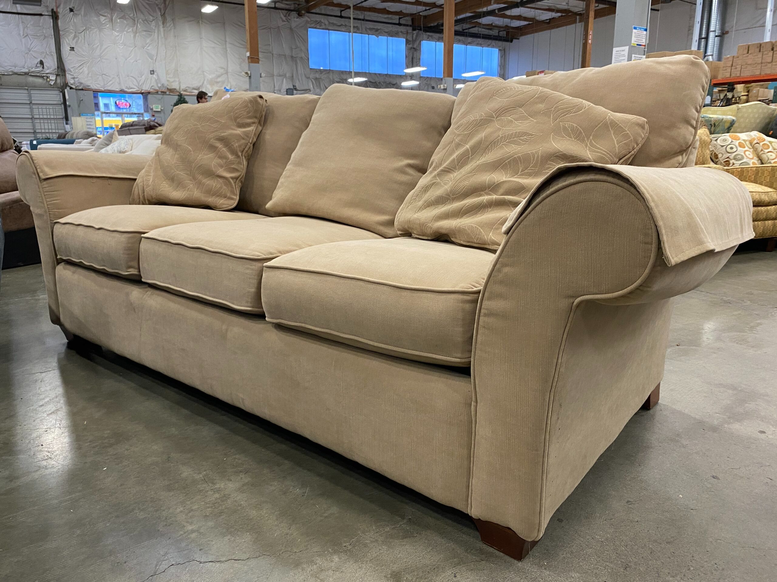 LA-Z-BOY Camel Microplush Sleeper Sofa