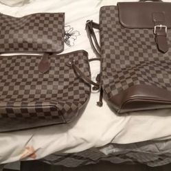NWOT 4 Piece Louis Vuitton Handbag And Luggage Set With Dust Bags-READ DESCRIPTION  About Sale And Payment 