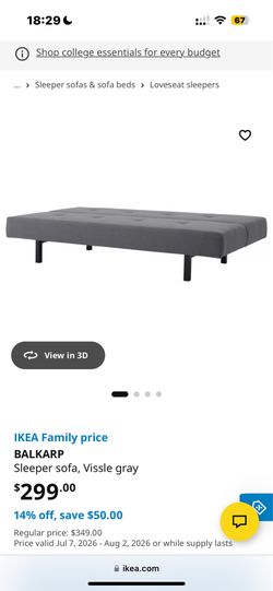 IKEA BALKARP Sleeper Sofa