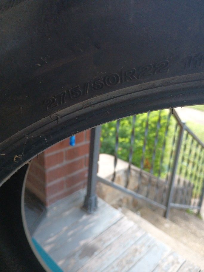 Like New 2 275/50/22 Tires