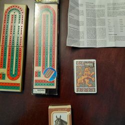 Vintage Card Games, New Cards Still In Plastic Wrap. PINOCHLE!