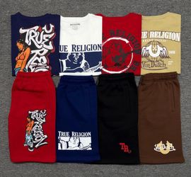 True Religion & Von Dutch T-Shirts and Shorts Bundle
