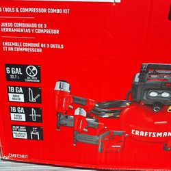 Craftsman Compressor With 3 Tools 