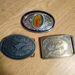 1986 NRA, Henry Ford Model T, Lady Of Guadalupe Belt Buckle Collection
