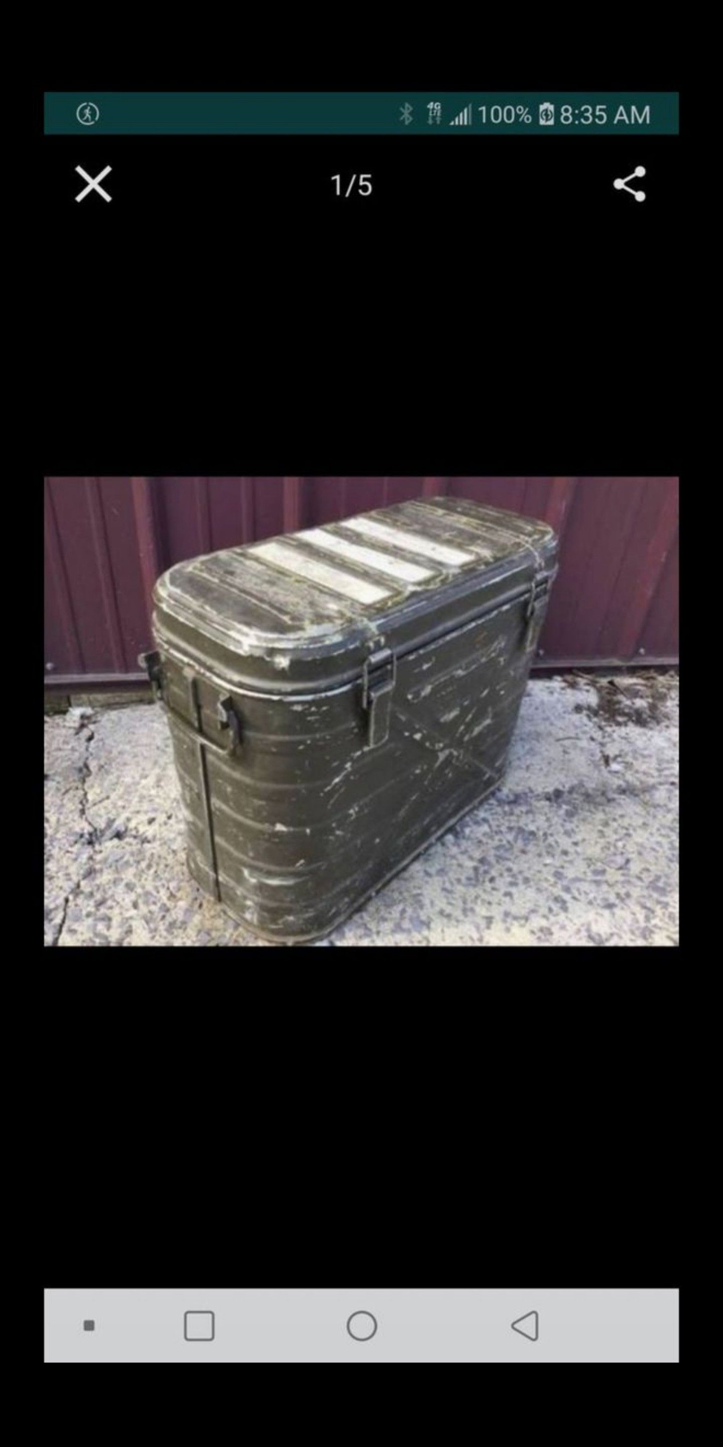 1979 US Military Amf Wyott Metal Products Food Container Cambro Kitchen Cooler ice chest