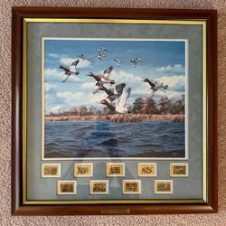 RARE "MIDDAY FLIGHT" ART PRINT POSTAL COMMEMORATIVE SOCIETY 
