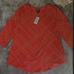 Jm collection Chain-print top MSRP 35