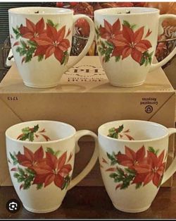 Princess House Marbella Holiday Coffee Cups