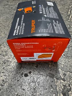 Water Pressure Booster Pump TRUPER 1/3 Hp 127V Adjustable Flow Pump PRE-1/3
