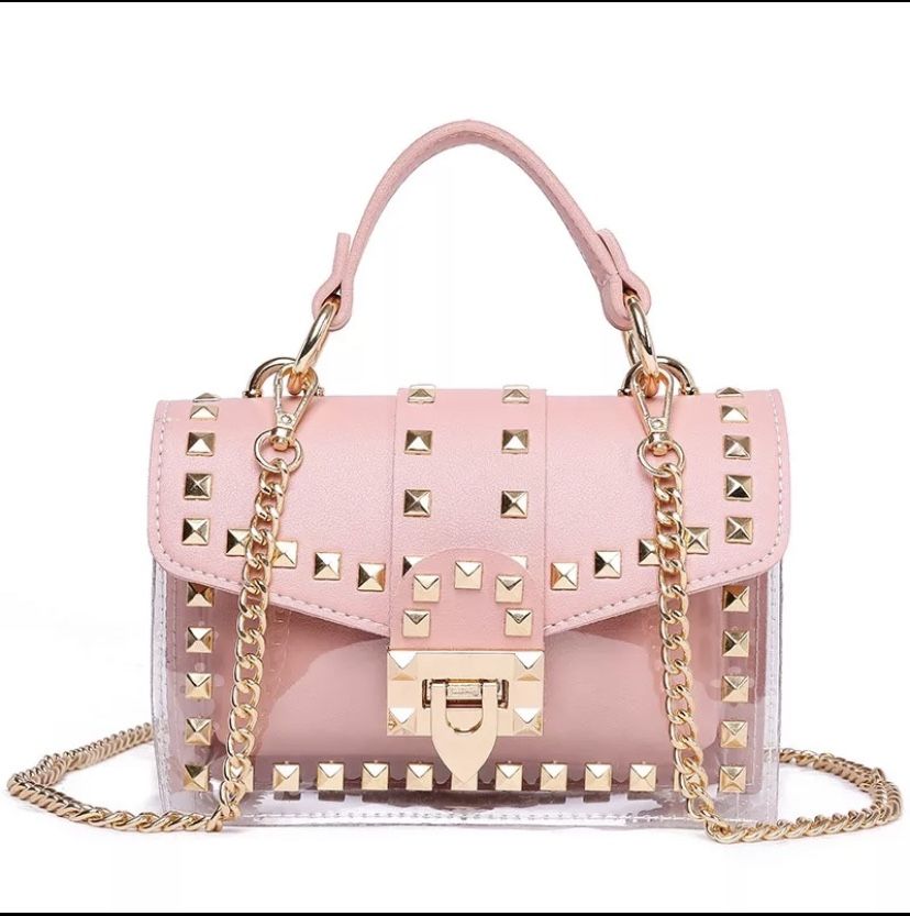 Clear Studded CrossBody Bag