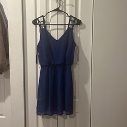 Blue Dress with Tie Detial