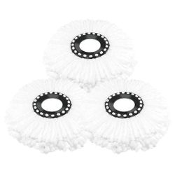 3 Pack Spin Mop Replacement Head, Microfiber Mop Head Refills Round Shape Standard Size, Hurricane Rotating Mop Replacement Head is Easy to Clean
