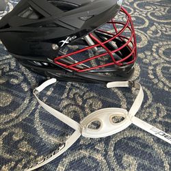 Black cascade XRS lacrosse helmet. 