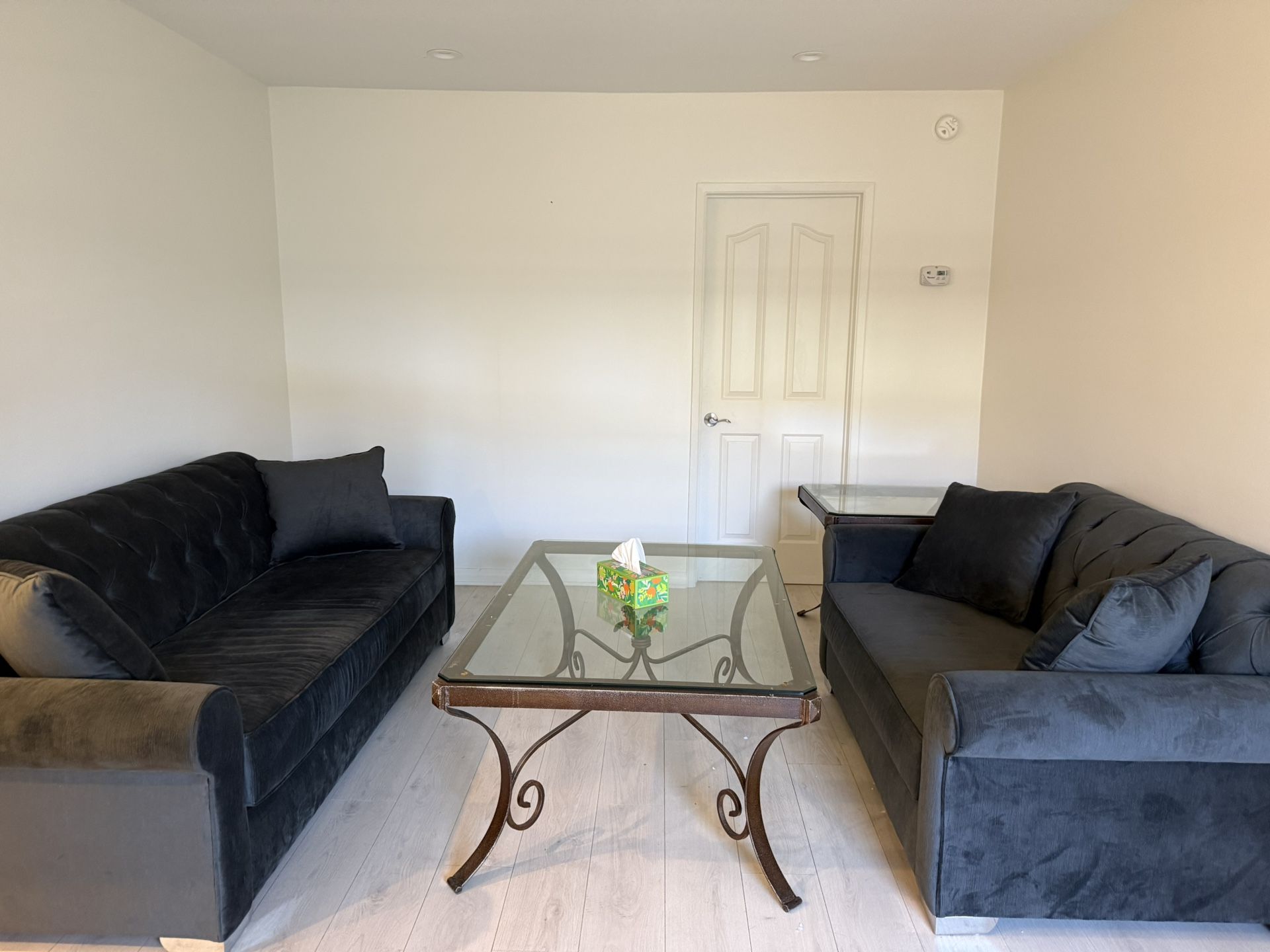 Large Glass Coffee Table And End Table